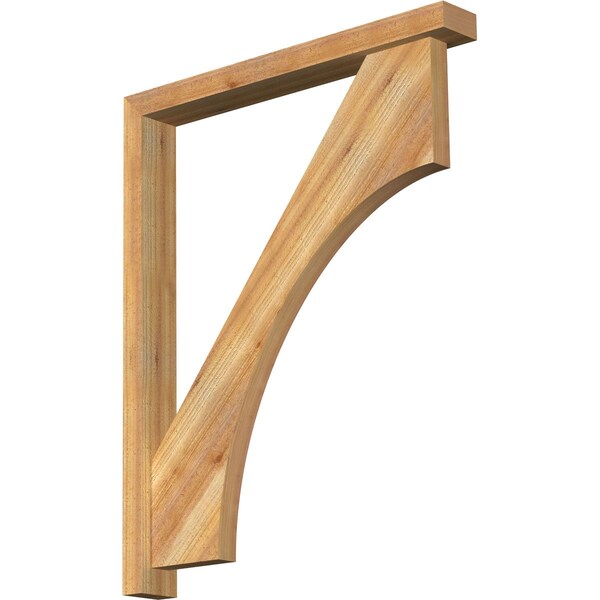 Ekena Millwork Westlake Block Rough Sawn Bracket w/ Offset Brace, Western Red Cedar, 4"W x 32"D x 40"H BKT0402X32X40WTL05RWR - main
